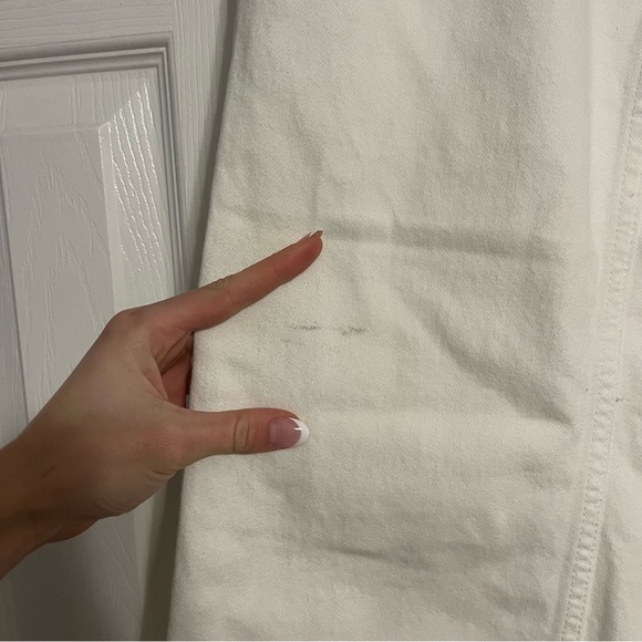 Free People High Rise Straight Flare Jeans White - Picture 7 of 12